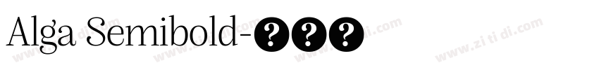 Alga Semibold字体转换